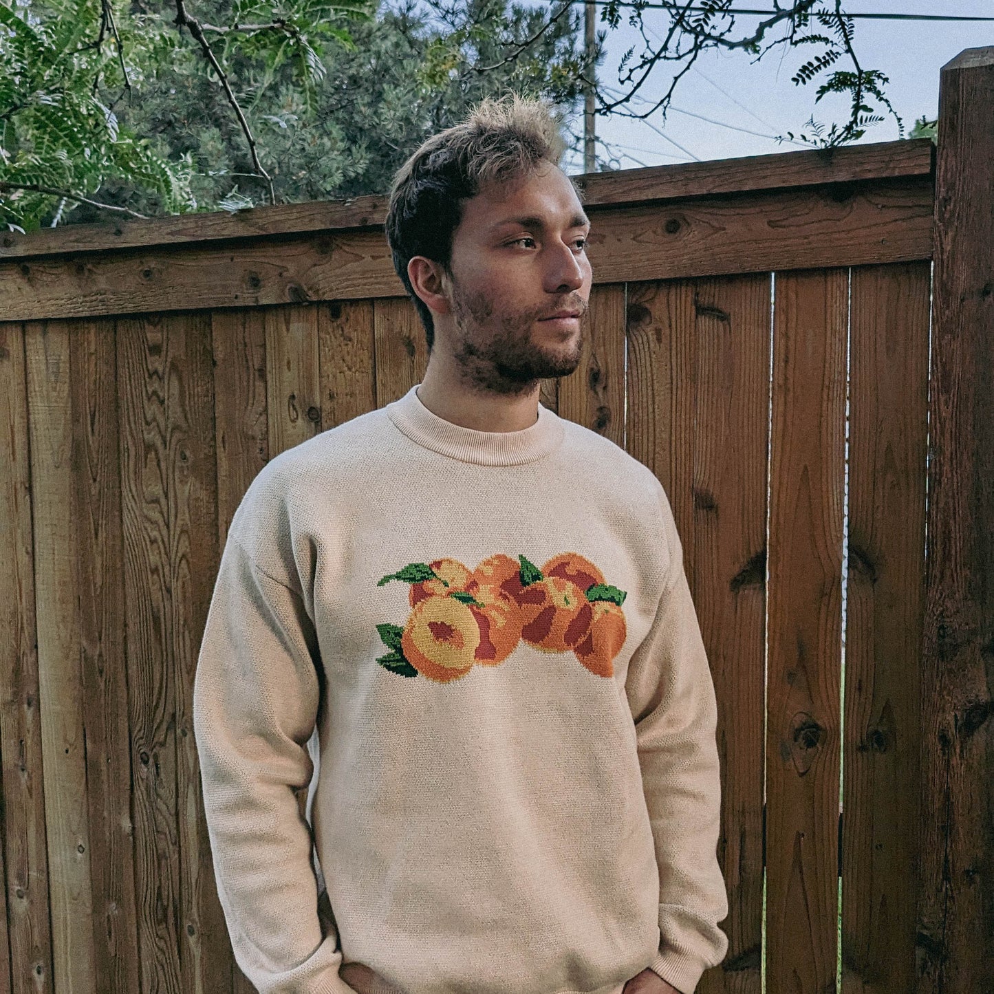 Peach Pile Sweater